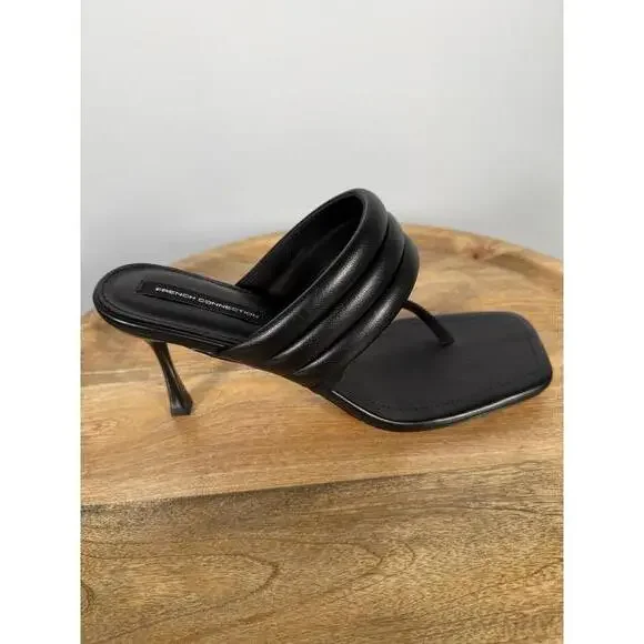 French Connection Womens Valerie Vegan Leather Slip On Heel Sandals Size 9 NWB - Picture 10 of 13